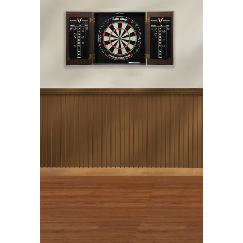 Viper Hudson Sisal/Bristle Steel Tip high quality Dartboard Cabinet New